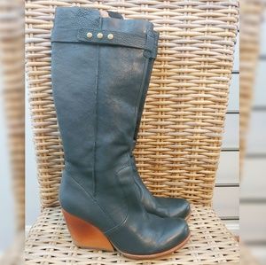 Kirk Ease Shawna Black Leather Boots